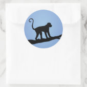 Affe Runder Aufkleber (Tasche)