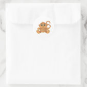 Affe Runder Aufkleber (Tasche)