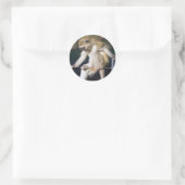 Affe Runder Aufkleber (Tasche)