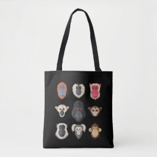 Affe Schimpanse Gorilla Klammeraffe Eichhörnchen M Tasche