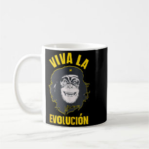 Affe Schimpanse Viva La Evolution Revolution Spaß Kaffeetasse