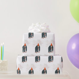 Affe Schimpansen Partying Tiere mit Party Geschenkpapier
