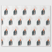 Affe Schimpansen Partying Tiere mit Party Geschenkpapier (Flach)