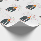 Affe Schimpansen Partying Tiere mit Party Geschenkpapier (Ecke)