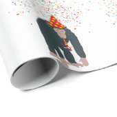 Affe Schimpansen Partying Tiere mit Party Geschenkpapier (Rolleneckpunkt)