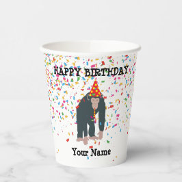 Affe Schimpansen Partying Tiere mit Party Pappbecher