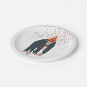 Affe Schimpansen Partying Tiere mit Party Pappteller (Schrägansicht)