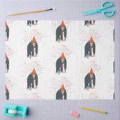 Affe Schimpansen Partying Tiere mit Party Seidenpapier (Basteln)