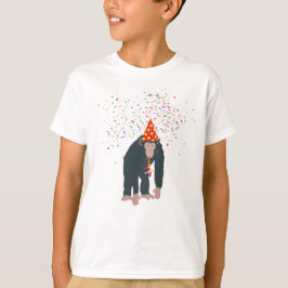 Affe Schimpansen Partying Tiere mit Party T-Shirt