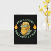 Affe schlechte Entscheidungen macht gute Geschicht Karte (Gelbe Blume)