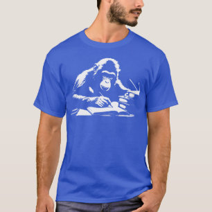 Affe schreibt ein Buch T-Shirt