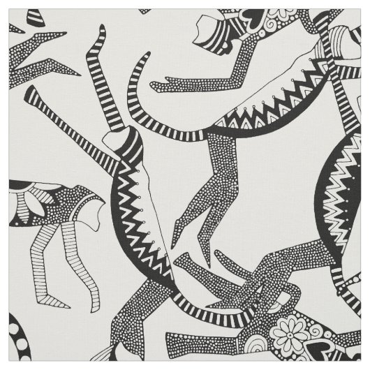 Affe Schwarz-weiß Stoff (Muster)