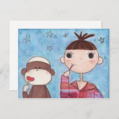 Affe sehen, Affe Do Postcard Postkarte (Vorne/Hinten)