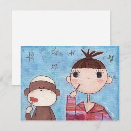 Affe sehen, Affe Do Postcard Postkarte (Vorne/Hinten)