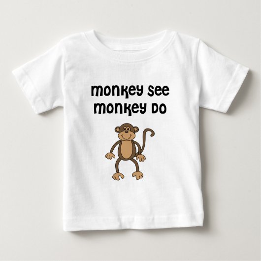 Affe sehen, Affe tun Baby T-shirt (Vorderseite)