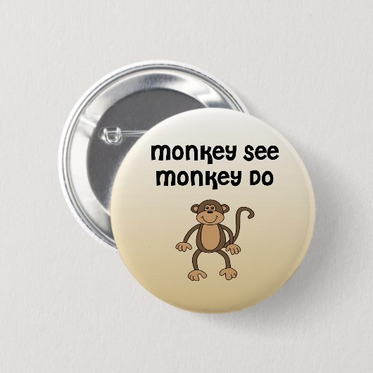Affe sehen, Affe tun Button (Vorne & Hinten)