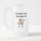 Affe sehen, Affe tun Mattglas Bierglas (Links)