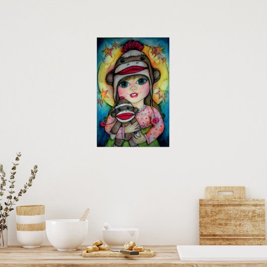 Affe sehen, Affe tun Poster (Küche)