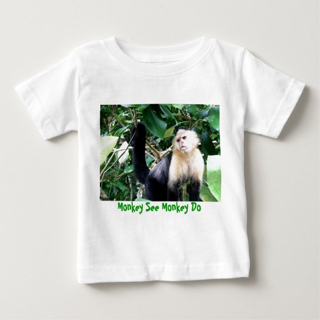 Affe sehen Affen zu tun Baby T-shirt (Vorderseite)