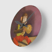 Affe sehen Affen zu tun Runde Wanduhr (Winkel)