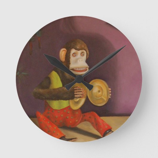 Affe sehen Affen zu tun Runde Wanduhr (Vorderseite)