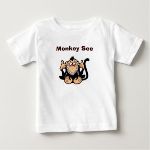 Affe sehen baby t-shirt