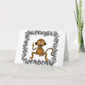 Affe sehen Monkey doo - Happy Birthday Card Karte (Rückseite)