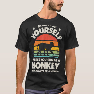 Affe Sei Immer Du Selbst Retro Vintage 70er Männer T-Shirt