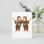 Affe Siehe Affe Do (1) Postkarte (Stehend Vorderseite)