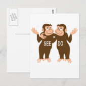 Affe Siehe Affe Do (1) Postkarte (Vorne/Hinten)
