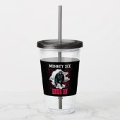 Affe Siehe Code Do Funny Web Developer Acryltrinkbecher (Vorderseite)