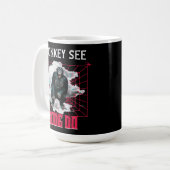 Affe Siehe Code Do Funny Web Developer Kaffeetasse (Vorderseite Links)