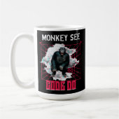Affe Siehe Code Do Funny Web Developer Kaffeetasse (Links)