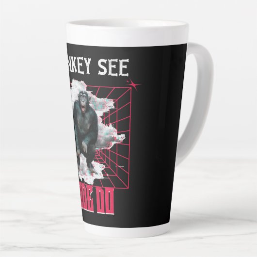 Affe Siehe Code Do Funny Web Developer Milchtasse (Rechte Ecke)