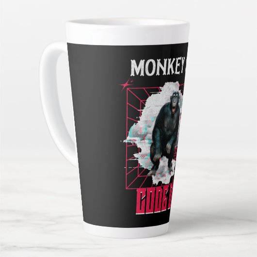 Affe Siehe Code Do Funny Web Developer Milchtasse (Linke Ecke)