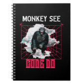 Affe Siehe Code Do Funny Web Developer Notizblock (Vorderseite)