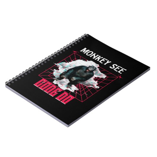Affe Siehe Code Do Funny Web Developer Notizblock (Linke Seite)
