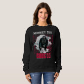 Affe Siehe Code Do Funny Web Developer Sweatshirt (Vorne ganz)