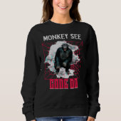 Affe Siehe Code Do Funny Web Developer Sweatshirt (Vorderseite)