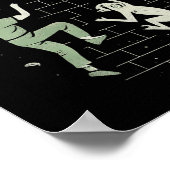 Affe sieht Affen klettern Lustige Klettergrafik  Poster (Ecke)