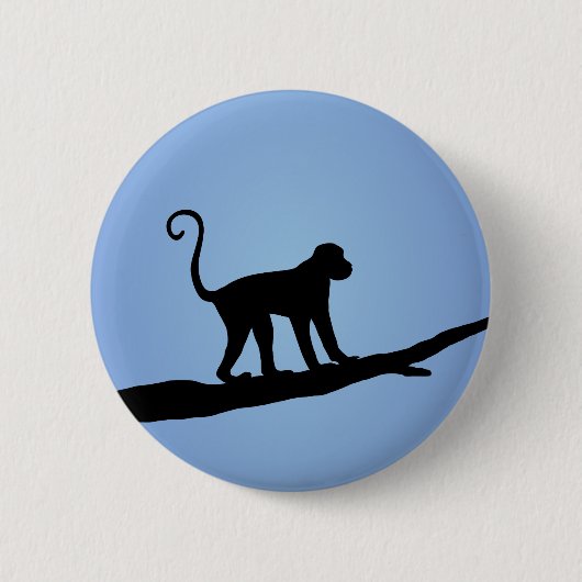 Affe Silhouette Button (Vorderseite)