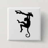 Affe Silhouette Button (Vorderseite)