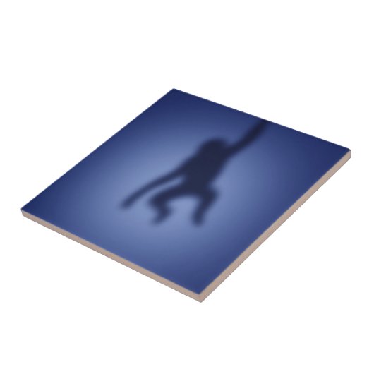 Affe-Silhouette Fliese (Seite)