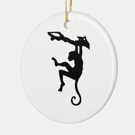 Affe Silhouette Keramikornament (Links)