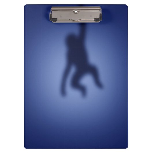 Affe Silhouette Klemmbrett (Vorderseite)