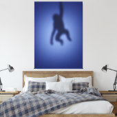 Affe Silhouette Leinwanddruck (Insitu (Schlafzimmer))