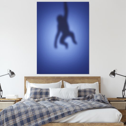 Affe Silhouette Leinwanddruck (Insitu (Schlafzimmer))