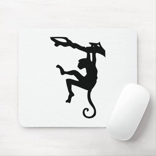 Affe Silhouette Mousepad (Mit Mouse)