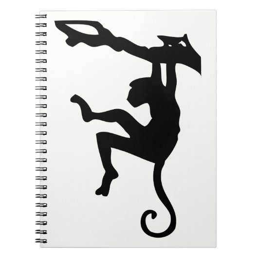 Affe Silhouette Notizblock (Vorderseite)