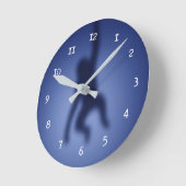 Affe Silhouette Runde Wanduhr (Winkel)